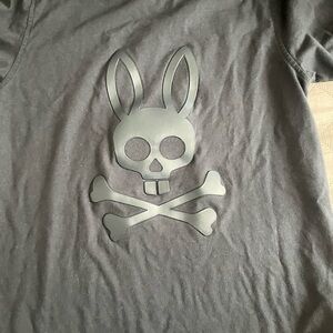 Psycho Bunny Charcoal Skull Graphic Tee